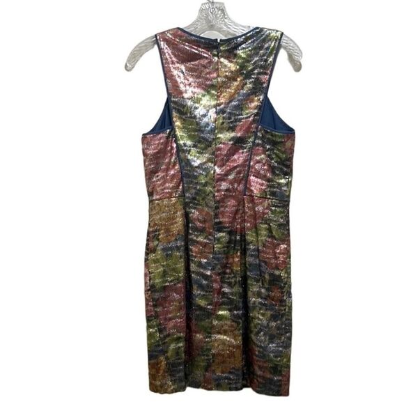 Jessica Simpson dress sequined rainbow floral sleeveless lined 8 NWOT - Picture 3 of 5
